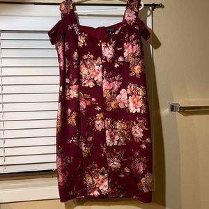 Red Floral Formal Dress